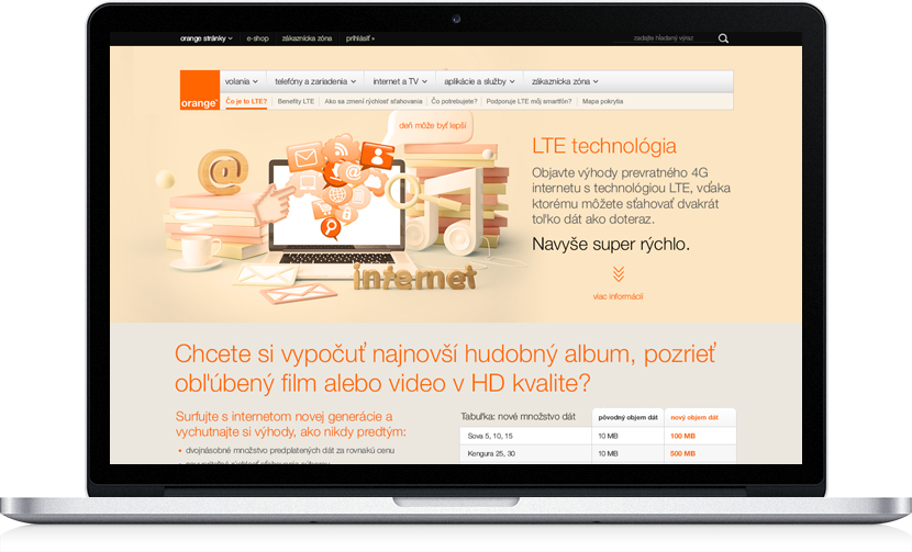 Návrh ORANGE LTE